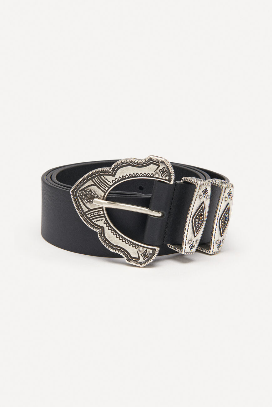 ba&sh leather belt BEKKY NOIR
