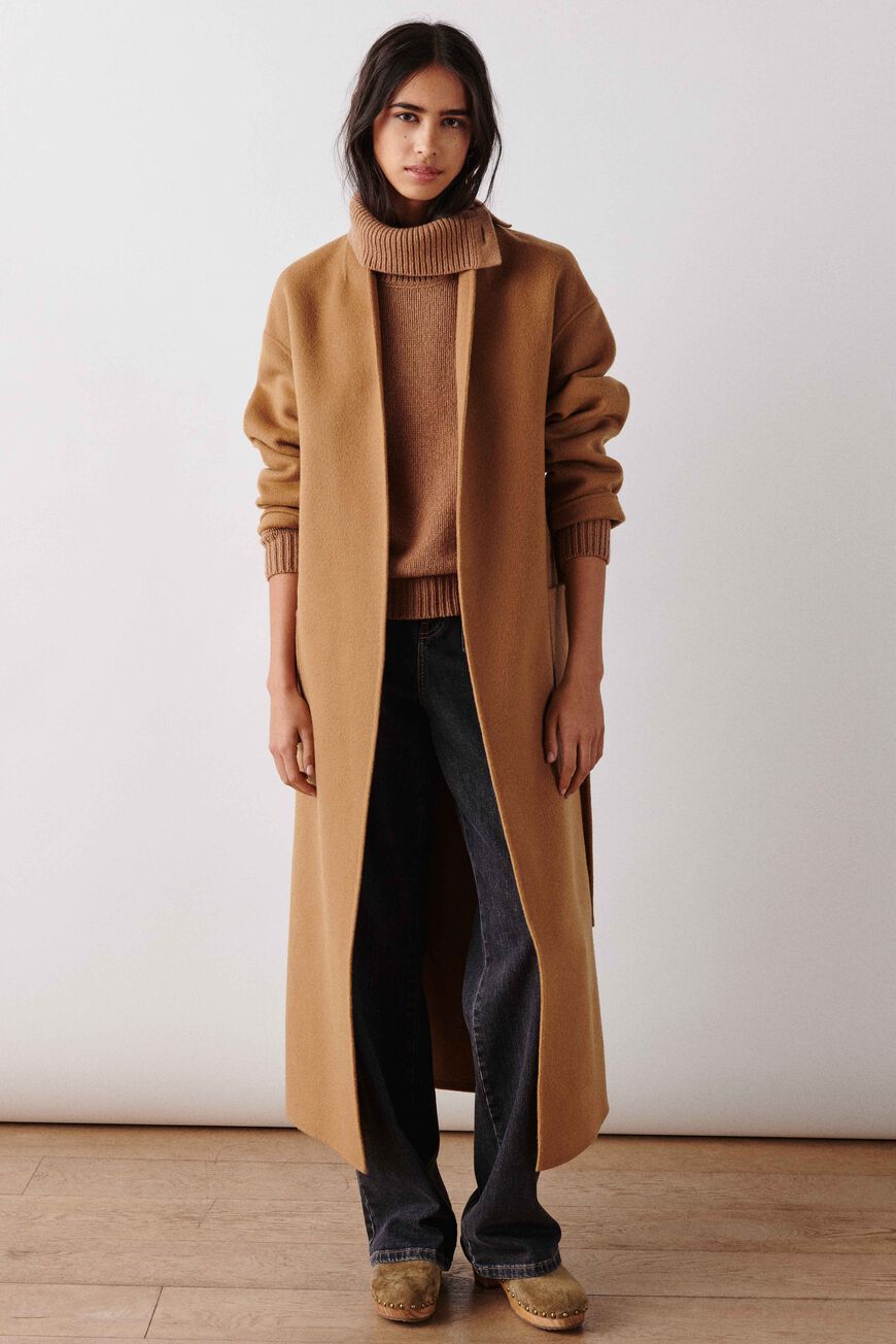 long camel duster