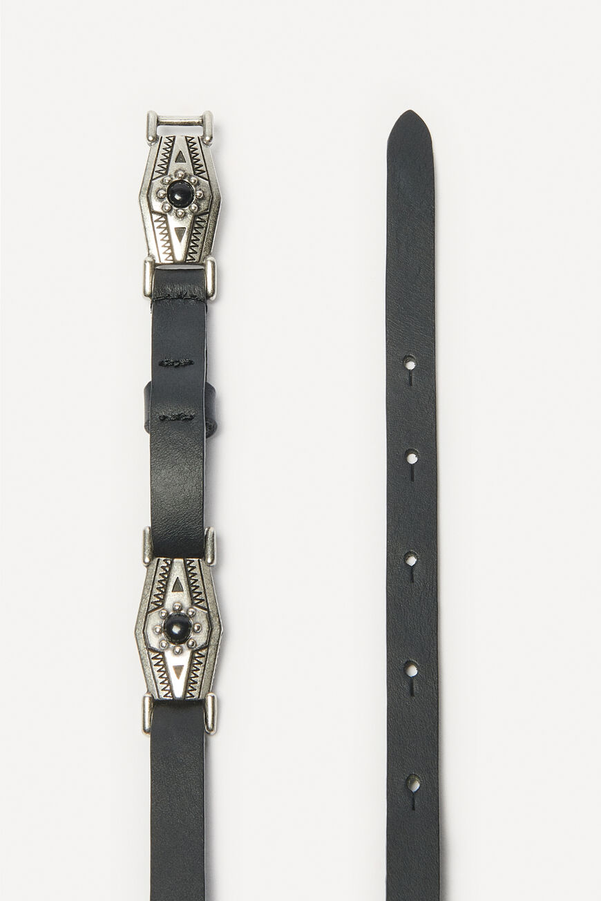 ba&sh leather belt BORZA BLACK
