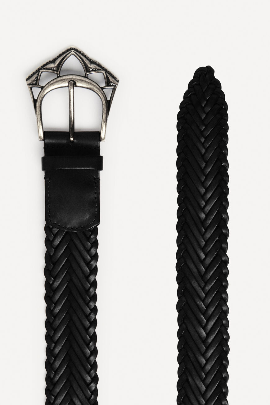 ba&sh braided belt BARBRA BLACK