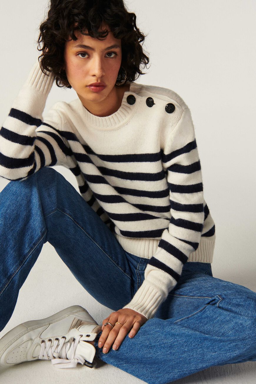 ba&sh wool striped sweater SEAN MARINE