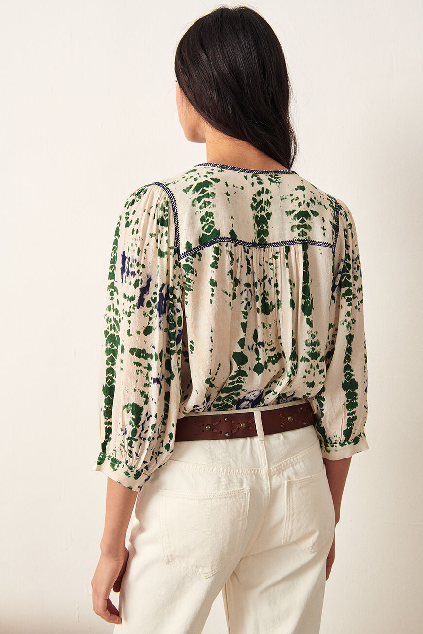 tiedye blouse IDRIS ECRU // ba&sh BE