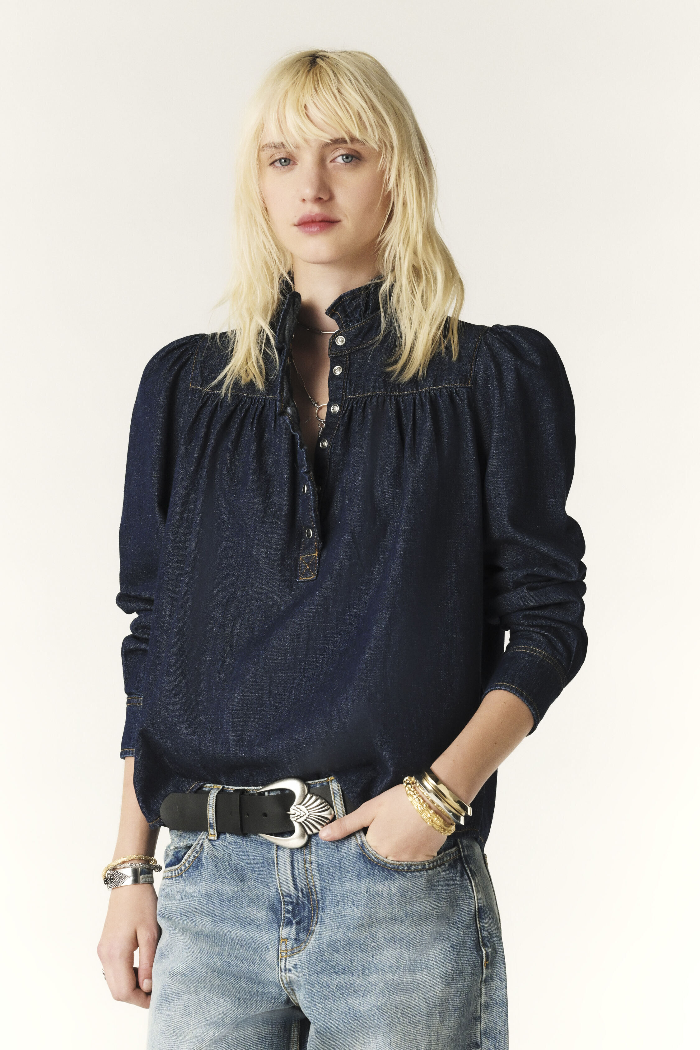 Long-Sleeve Shirt Milac Blue // ba&sh US