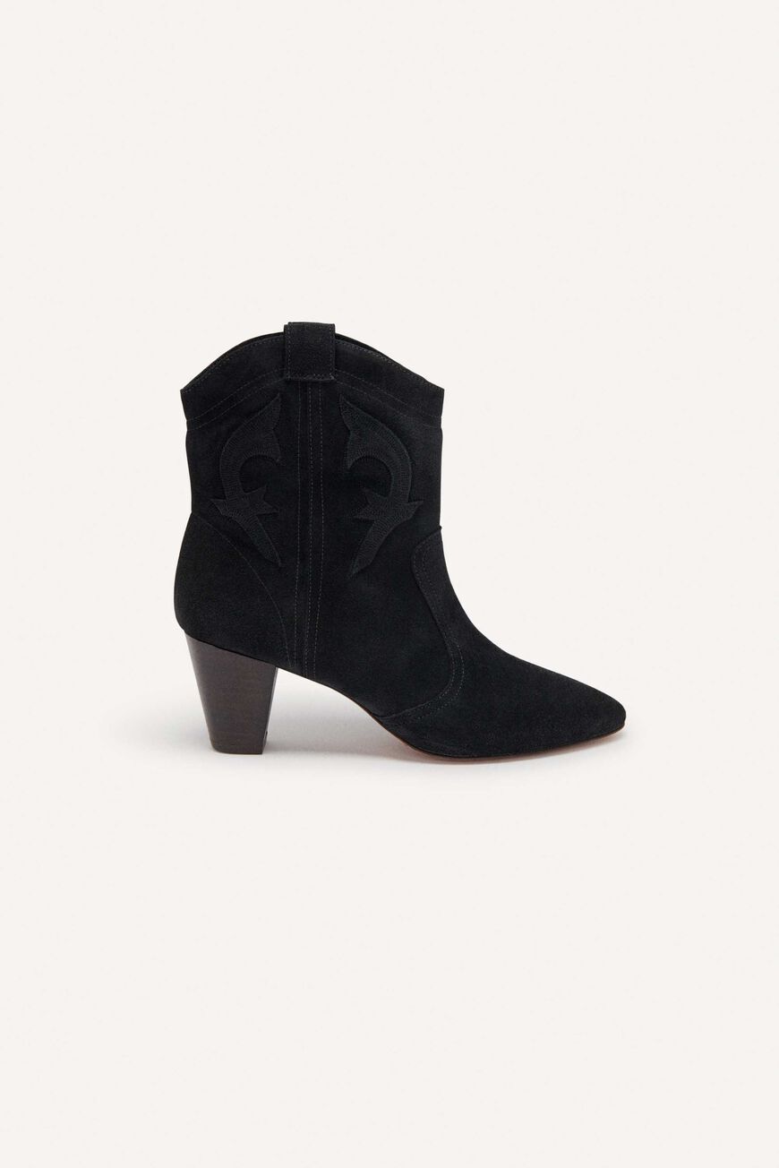 Ba&sh Womens Western Belted Boots Black Sz 40/9