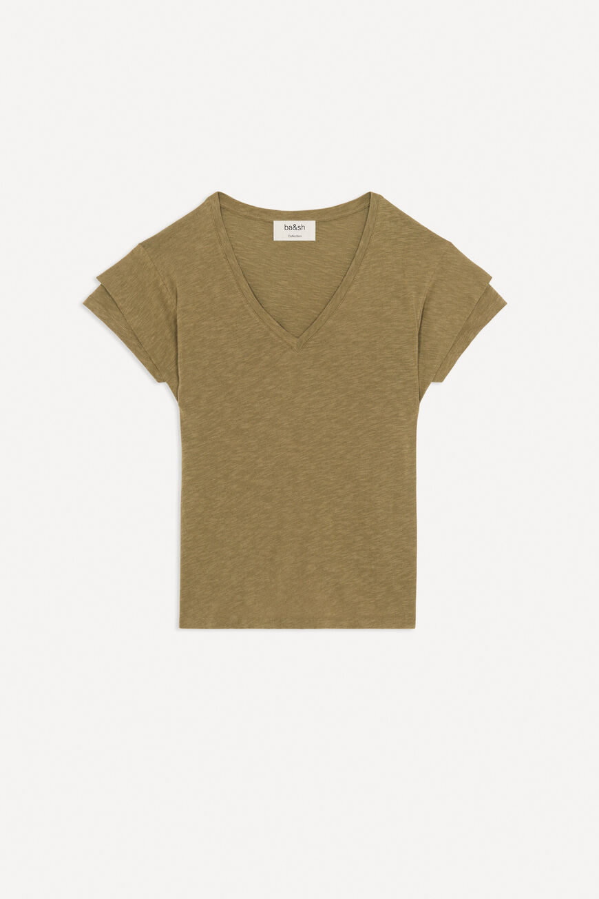 ba&sh organic cotton t-shirt VINY GREEN