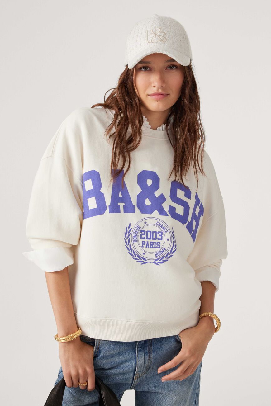 Ba&sh Logo-print Cotton Sweatshirt in Black