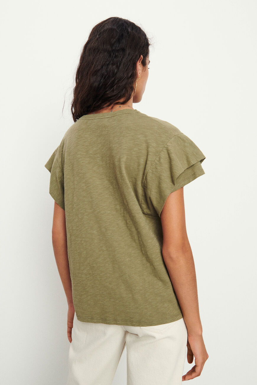 ba&sh organic cotton t-shirt VINY GREEN