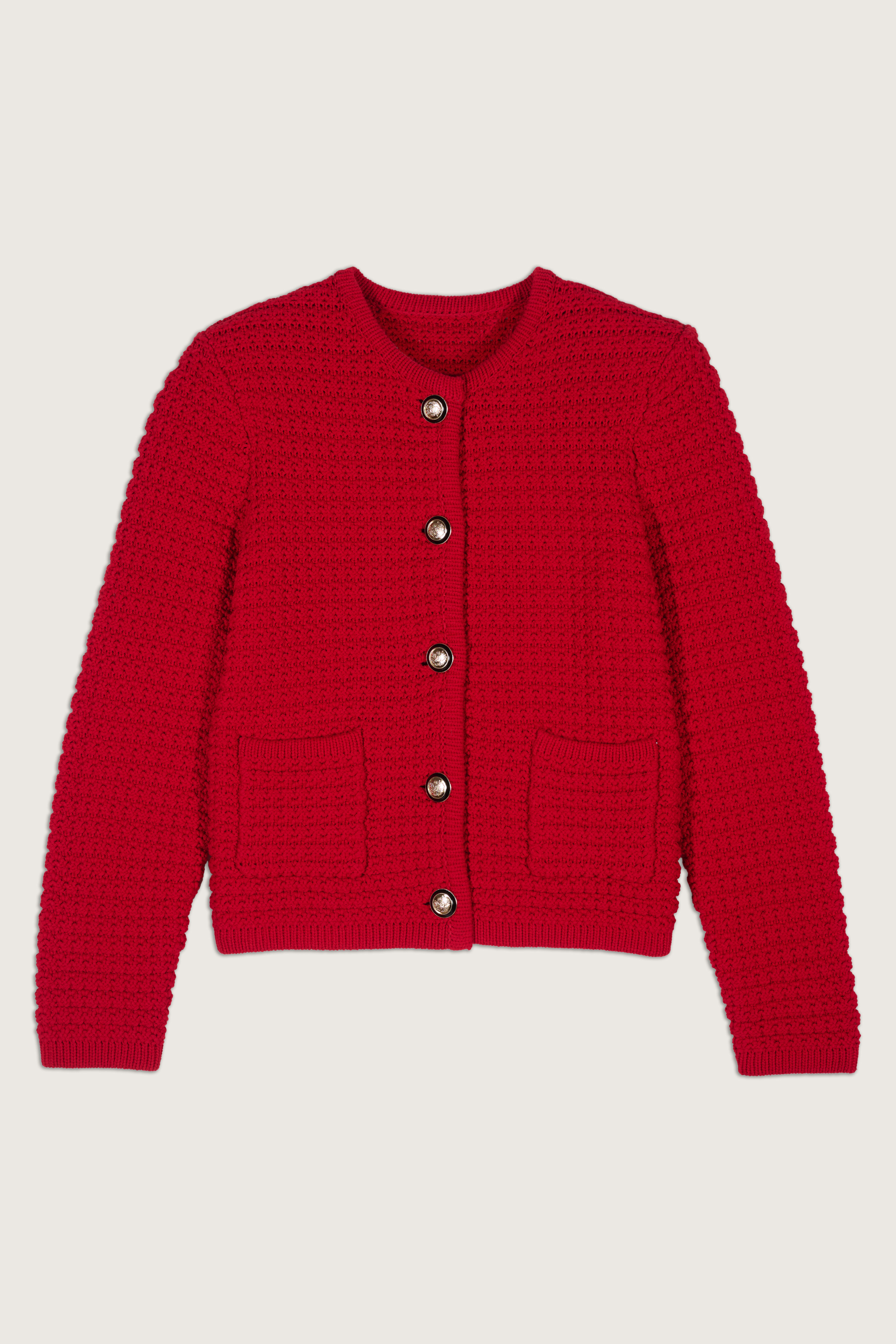Decorative Knit Cardigan Gaspard Red // ba&sh FR