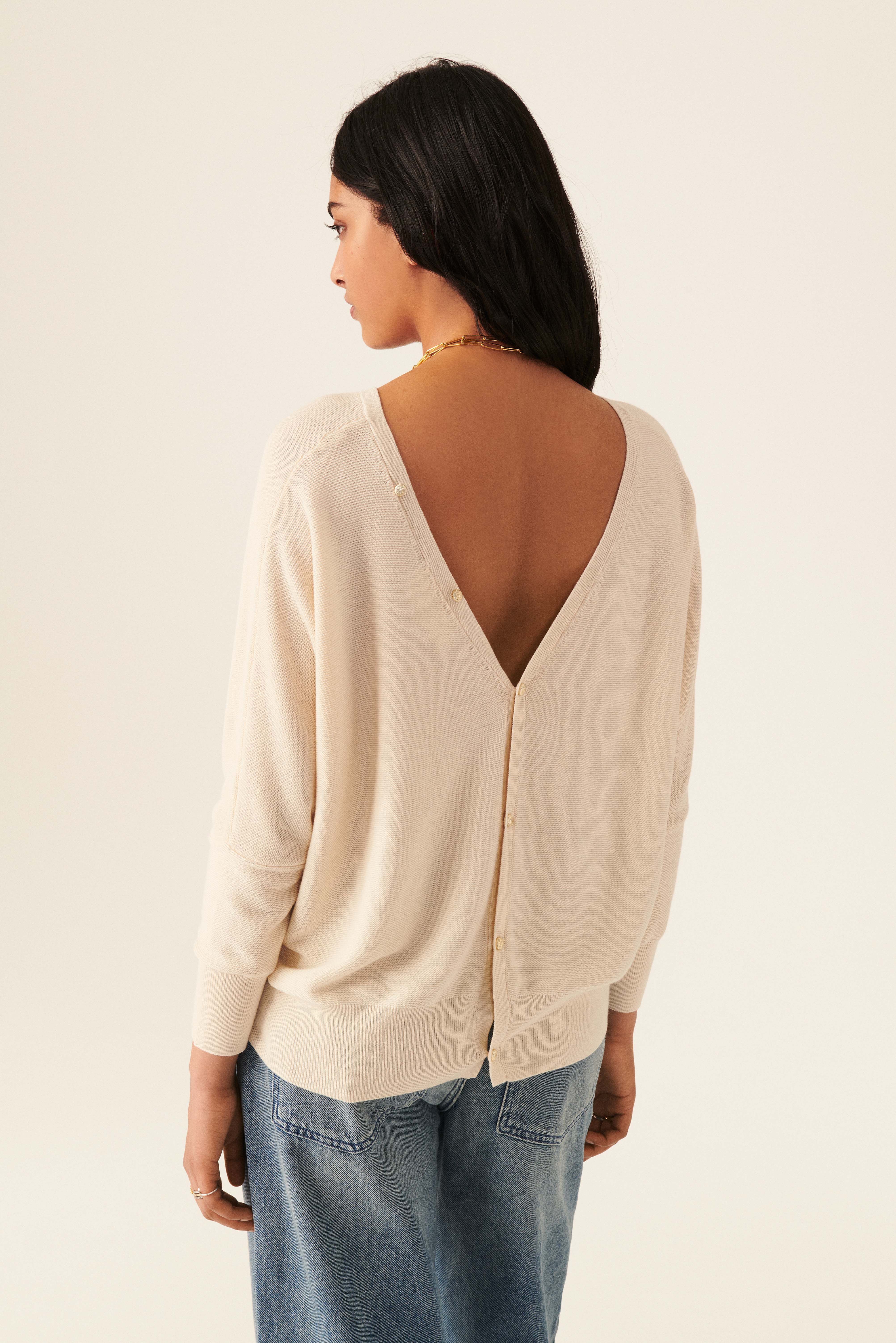 Low back sale jumper