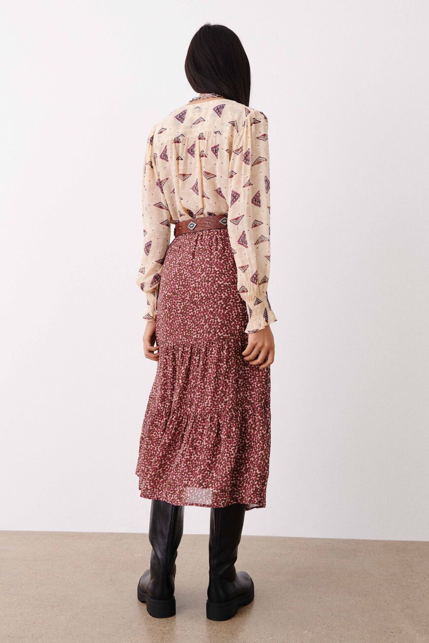 ba&sh print skirt PELI ROSE