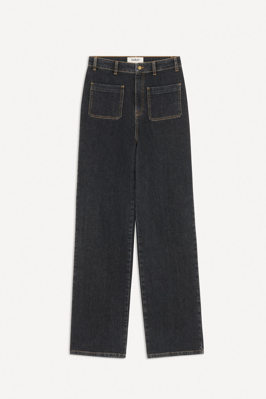 ba&sh jeans anchos DJANGO NEGRO