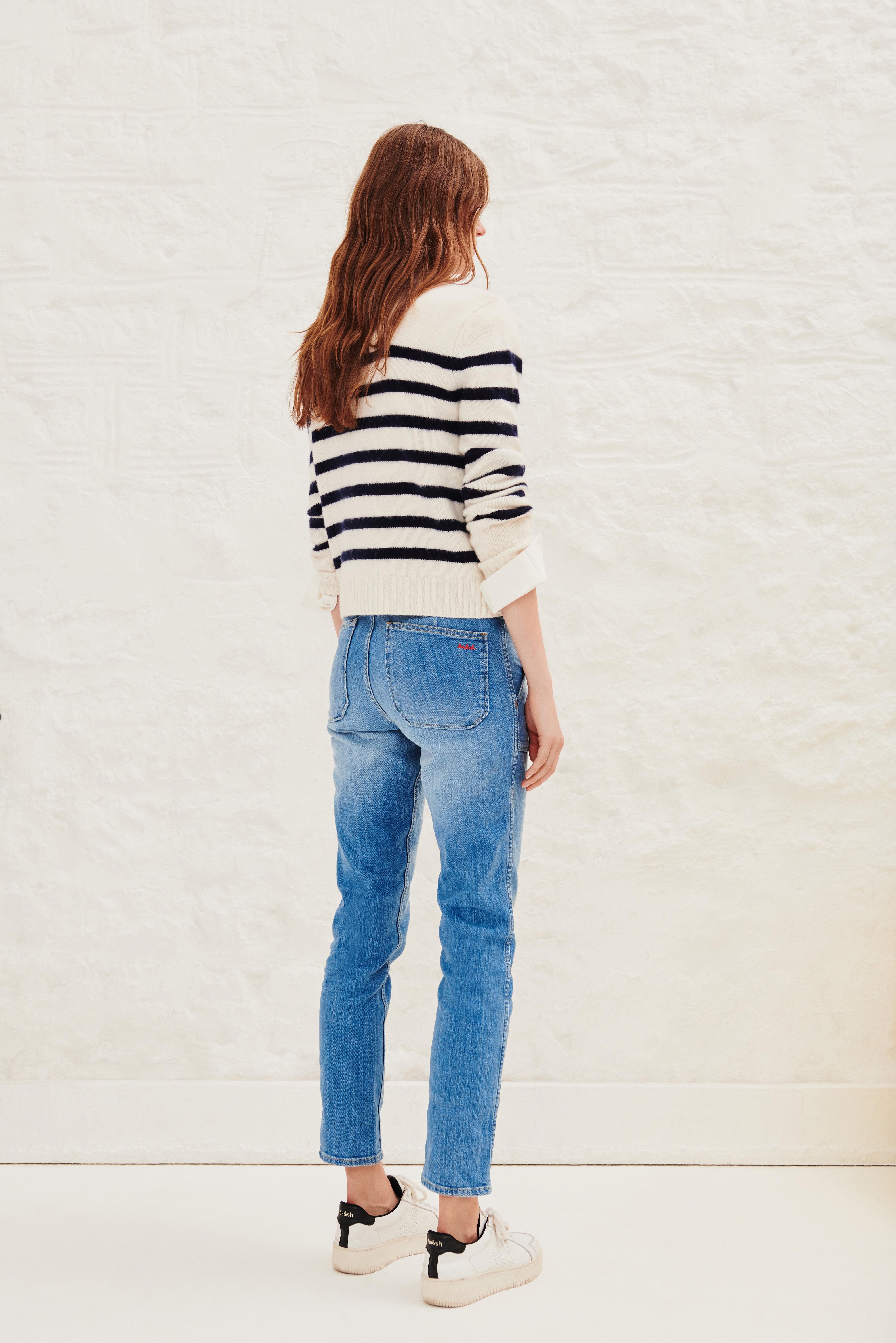 Ba&sh Denim Sally Jeans in Blue Womens Clothing Jeans Capri and cropped jeans 