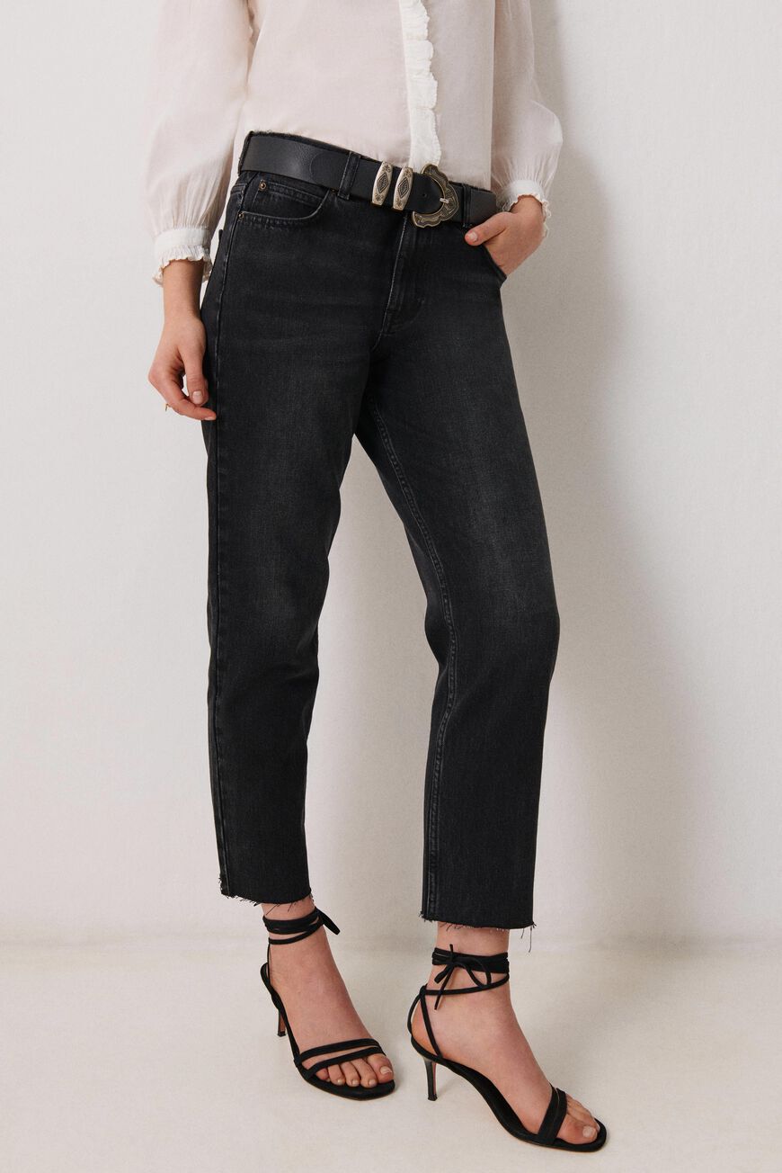ba&sh straight-leg jeans EVAN BLACKSTONE