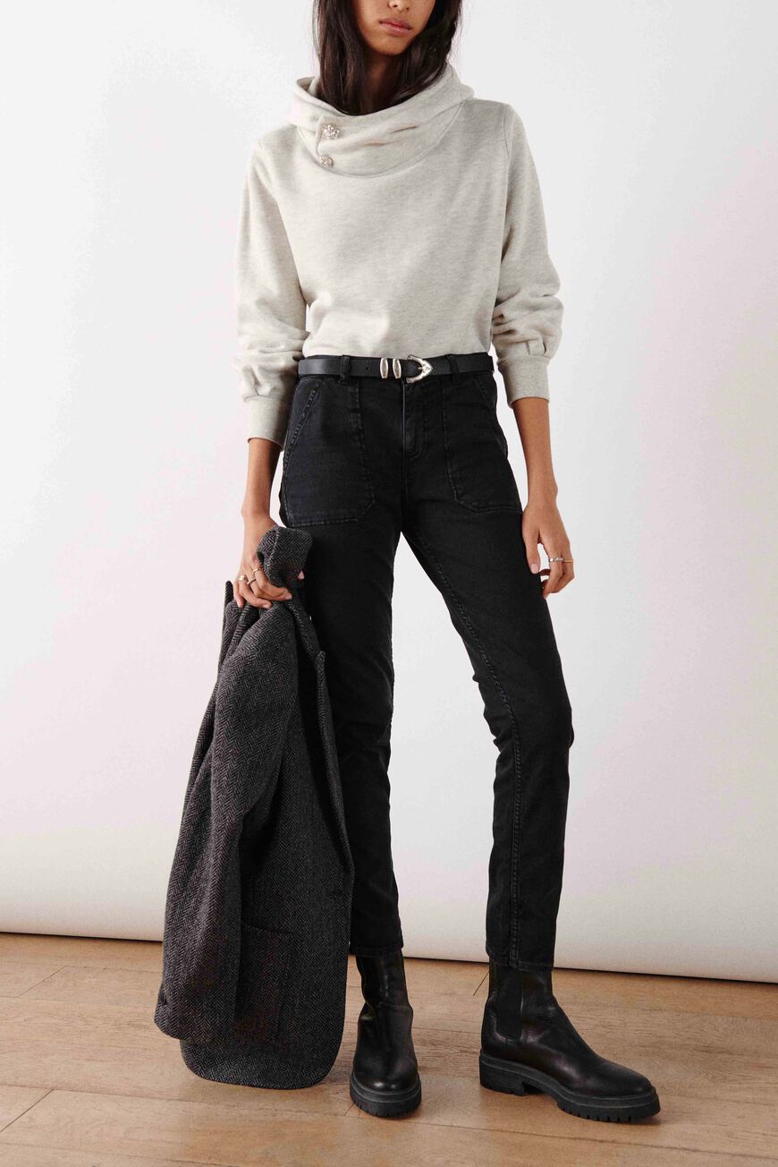 ba&sh straight-leg jeans CSALLY BLACK