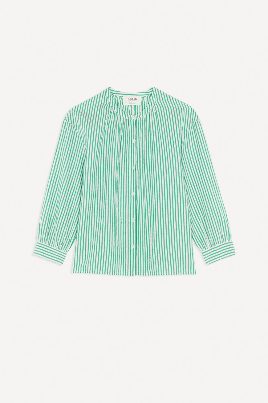 ba&sh printed blouse STOBY GREEN