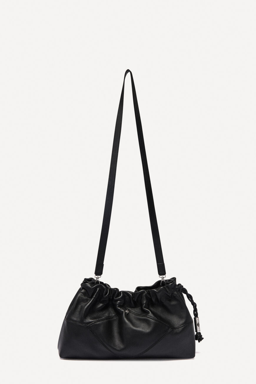 ba&sh small leather clutch bag JUNE BLACK