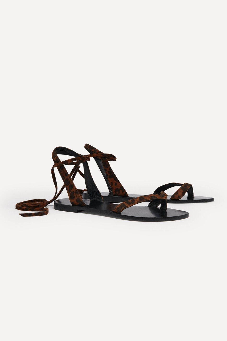 ba&sh leather sandals CAHONTAS MULTI