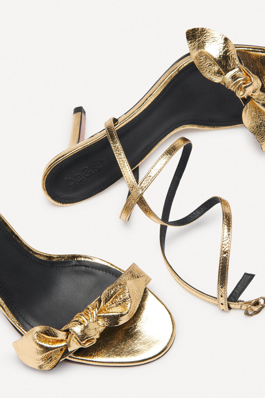 ba&sh leather sandals MCARMINE Gold