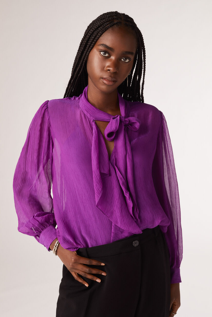 Long-Sleeved Blouse Hari Purple // ba&sh UK