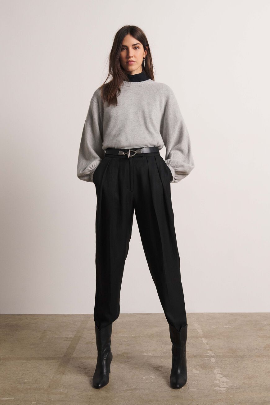 long sleeve wool sweater YANN GREY // ba&sh US