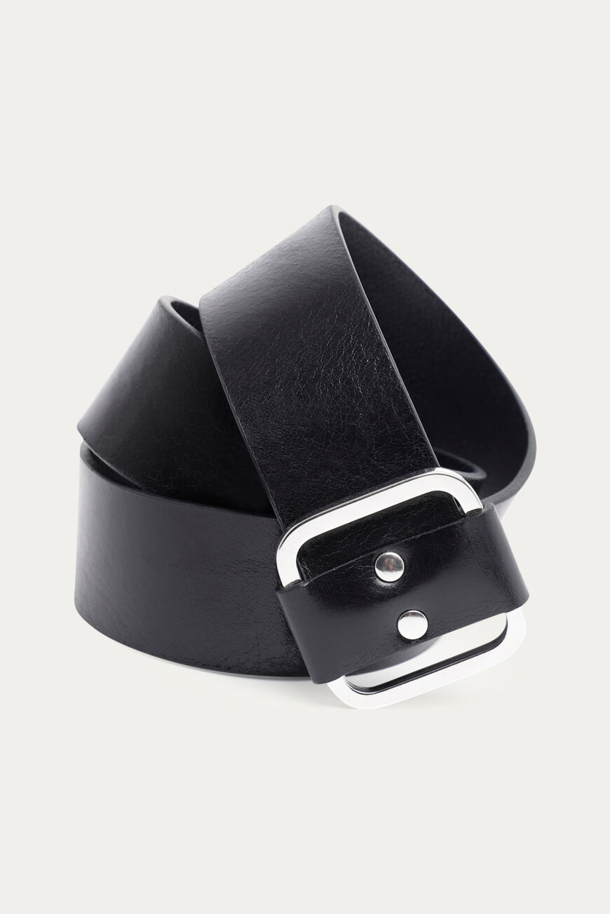 ba&sh leather belt BOXANE BLACK