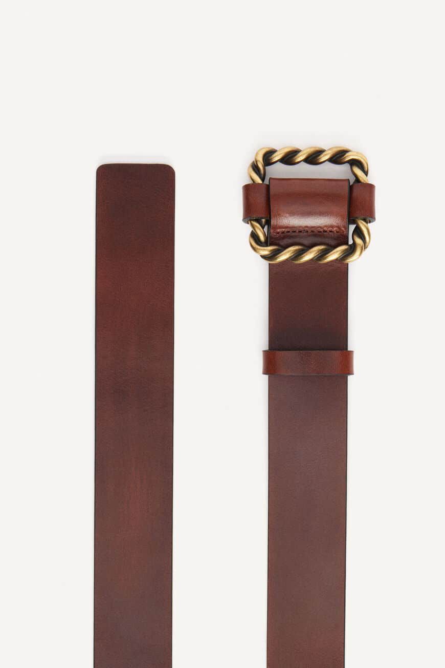ba&sh leather belt BIMBA BROWN