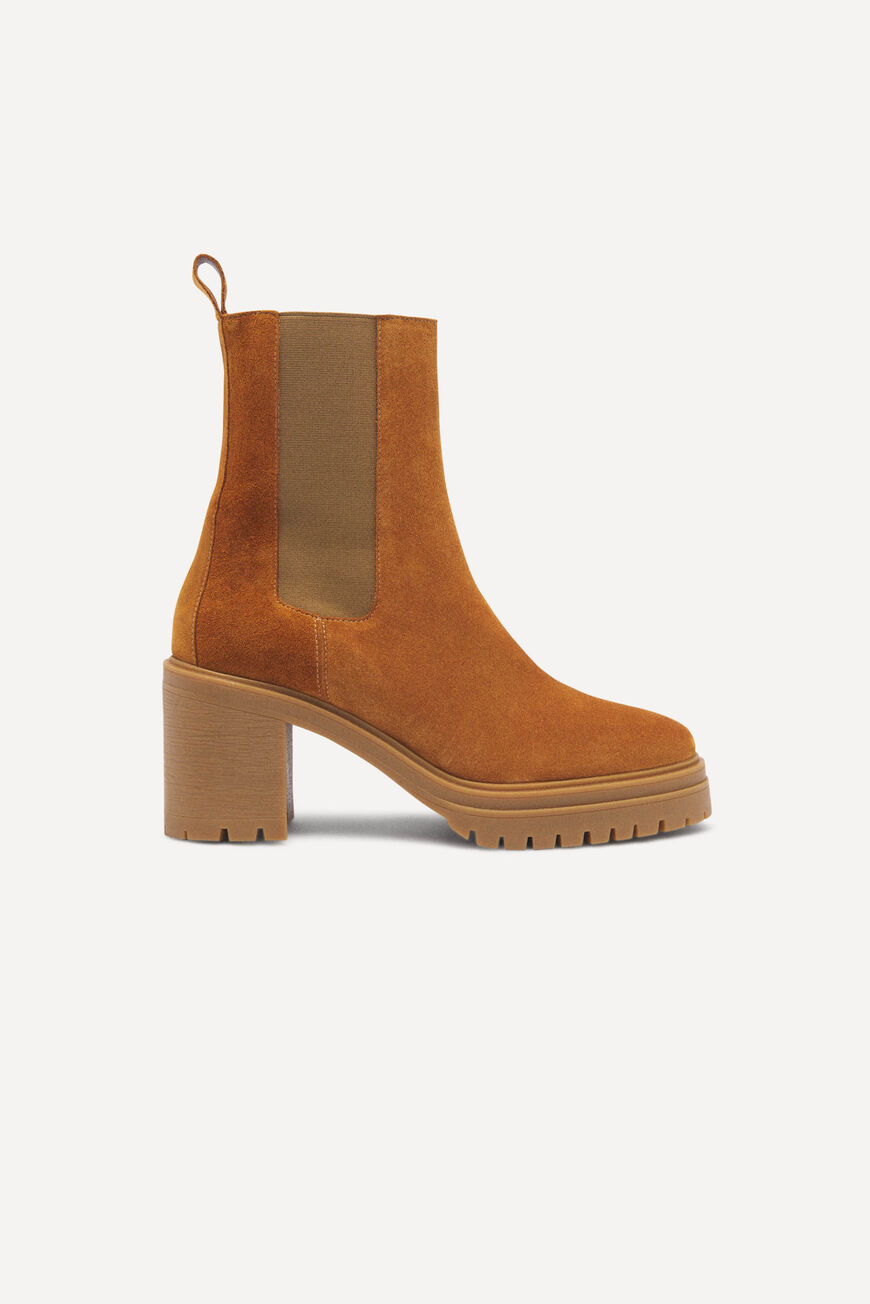 ANKLE-BOOTS CLARE NEW IN COGNAC BA&SH