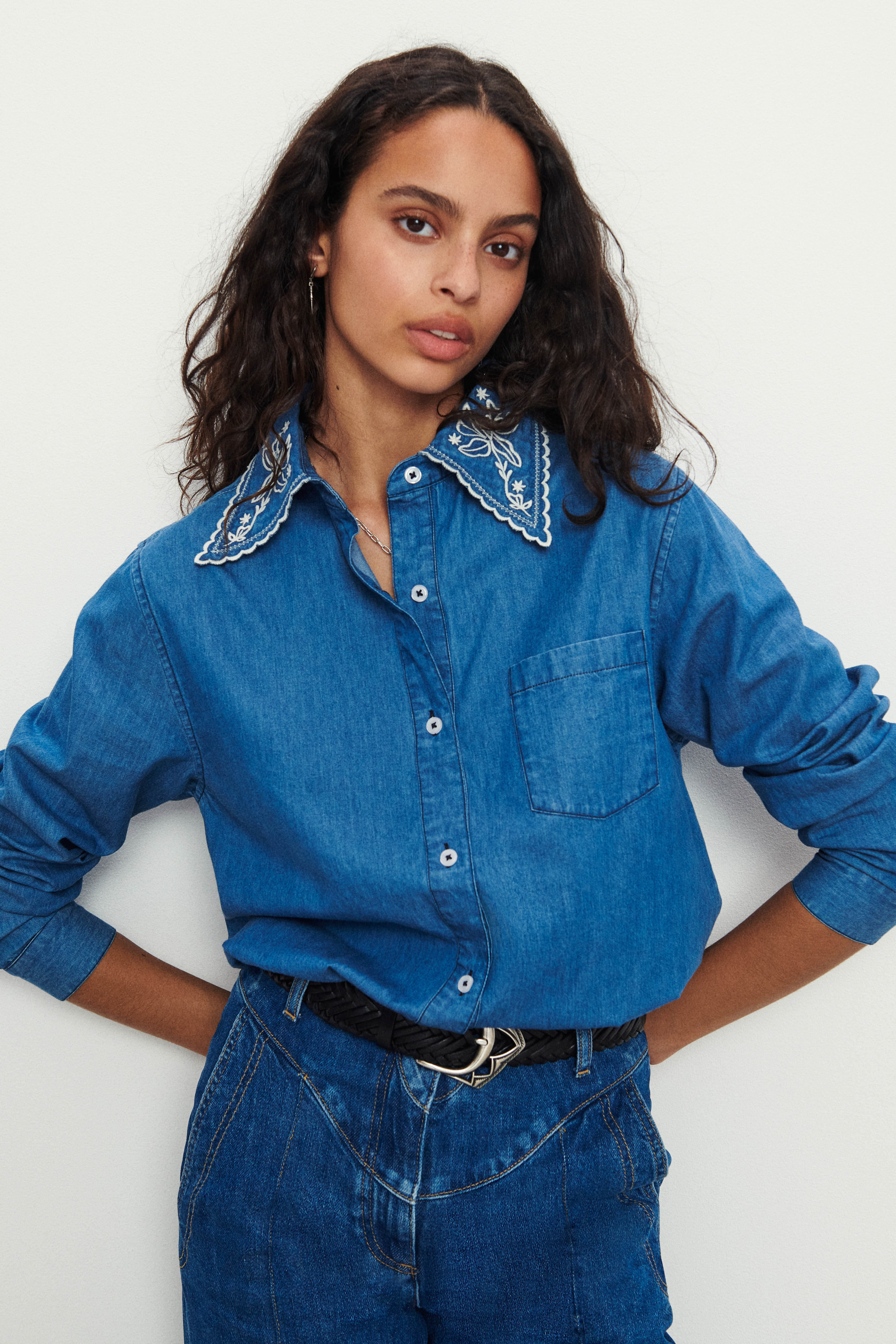 camisa denim