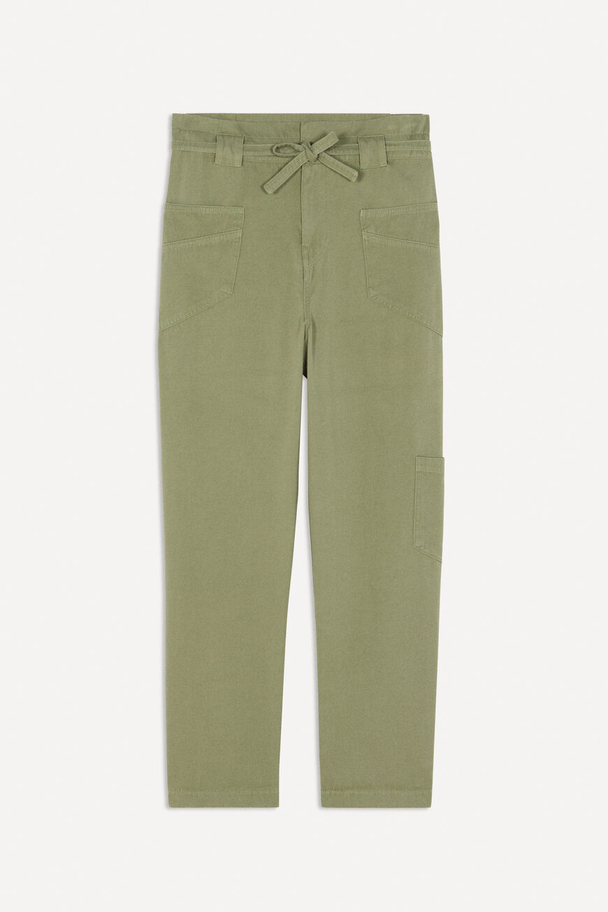 ba&sh high-waisted trousers DEWIS GREEN