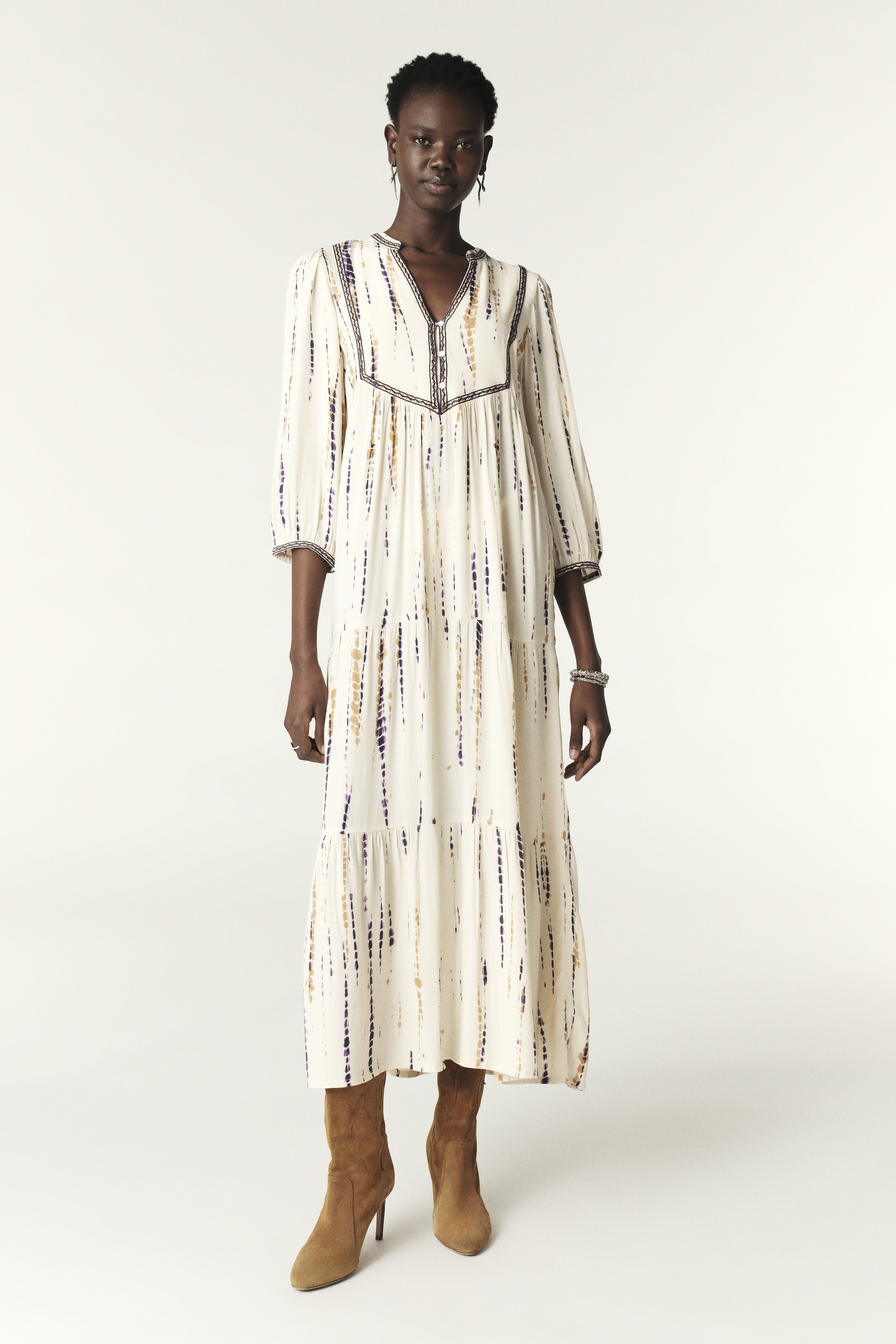 Tayla Floral Tiered Midi Dress – ASTR The Label