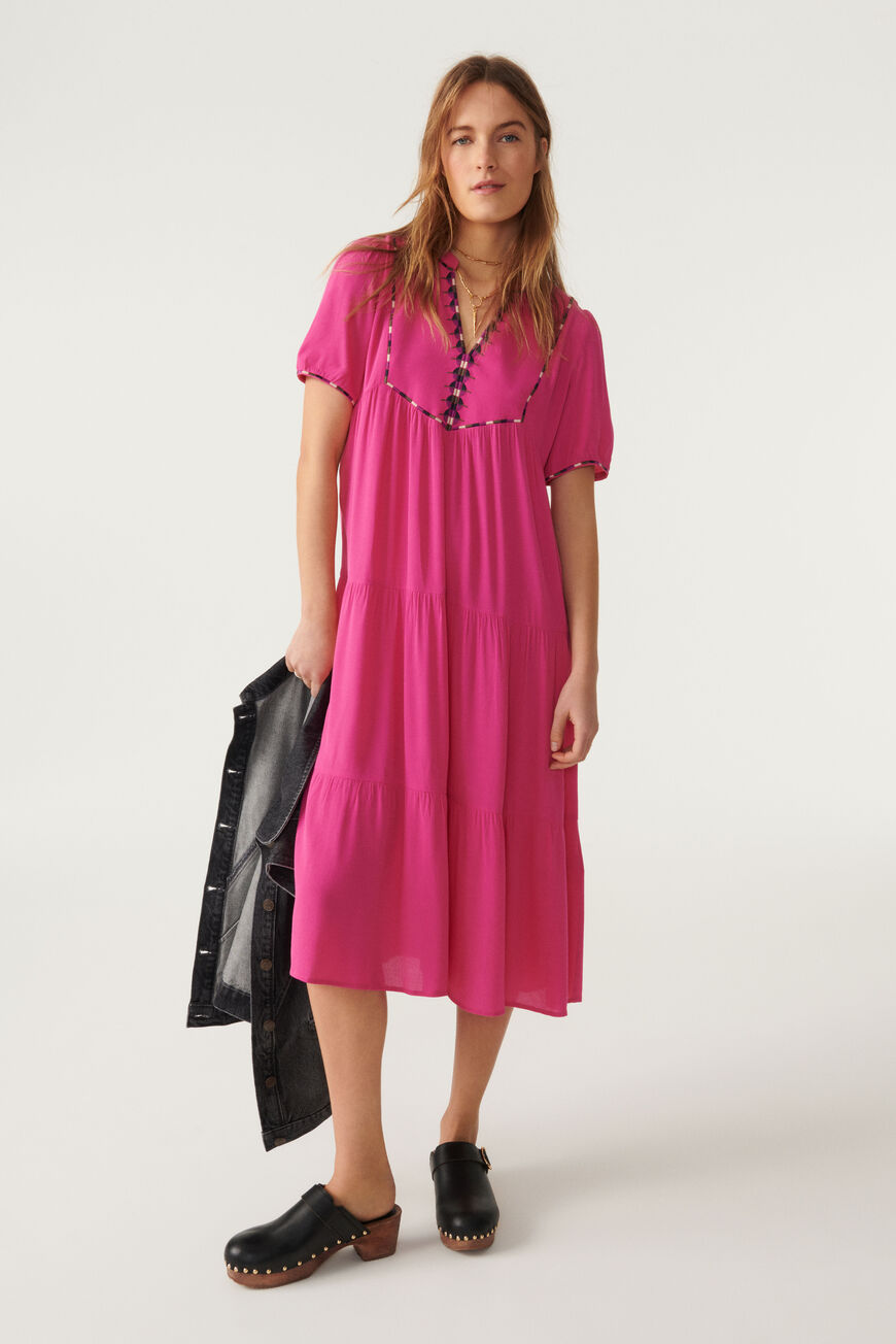 Teoli Dress ba&sh, Pink-print, Female, Size S