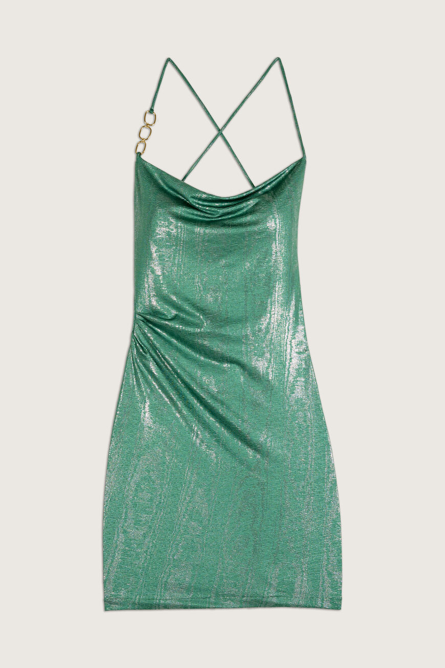 Ba&sh backless maxi metallic dress, size 1