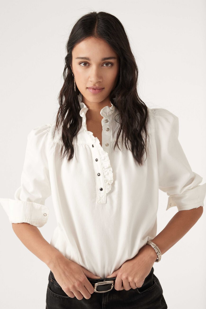 ba&sh blouse manches longues OMILAC OFFWHITE