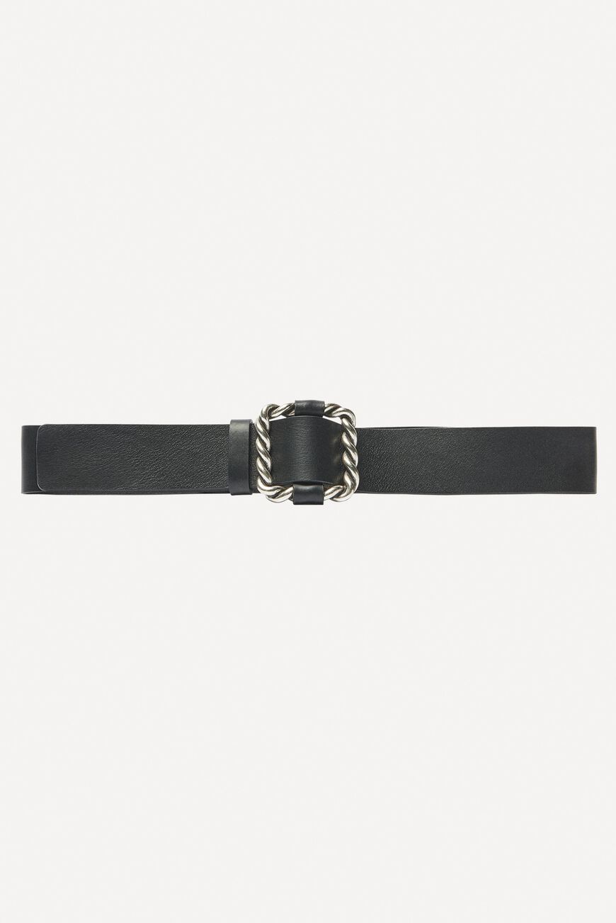 ba&sh leather belt BIMBA NOIR