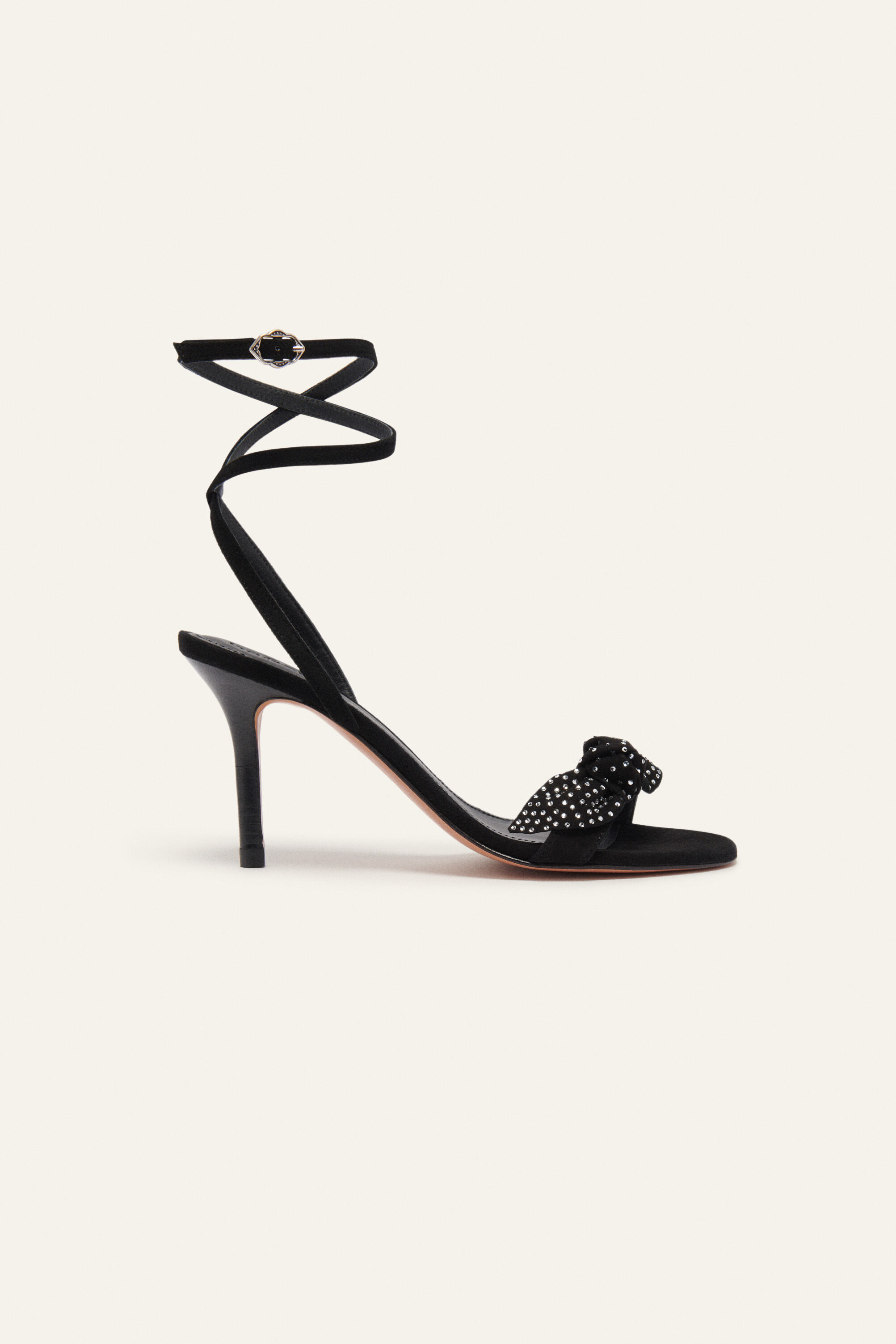 Image 4 of LEATHER HIGH HEELED STRAPPY SANDALS from Zara | Strappy high heels  sandals, High heels, High heel sandals