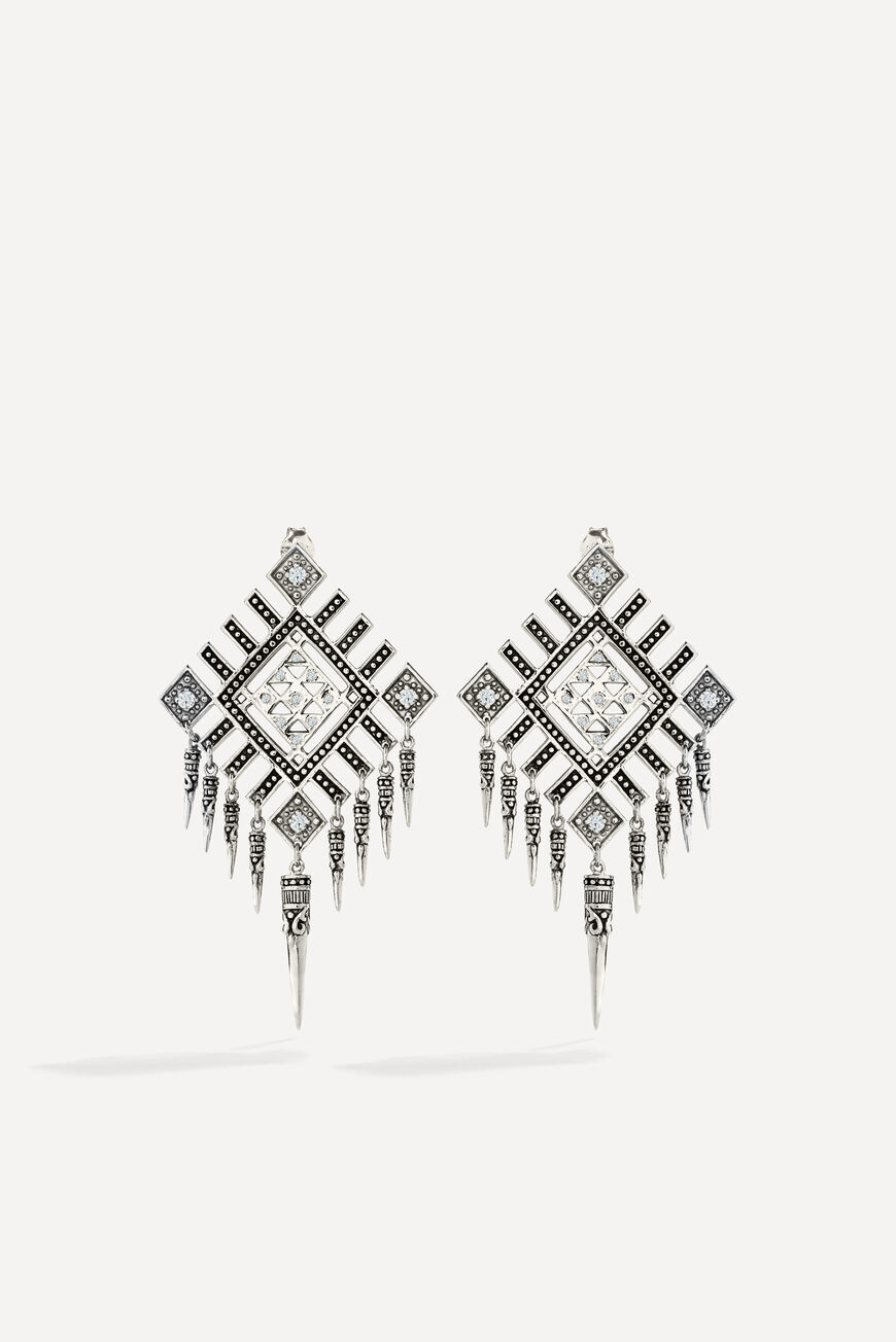 ba&sh boho earrings MAXI-PUNK Argent