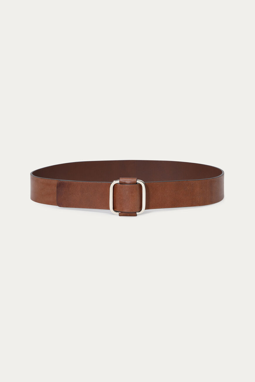 ba&sh leather belt BOXANE BROWN