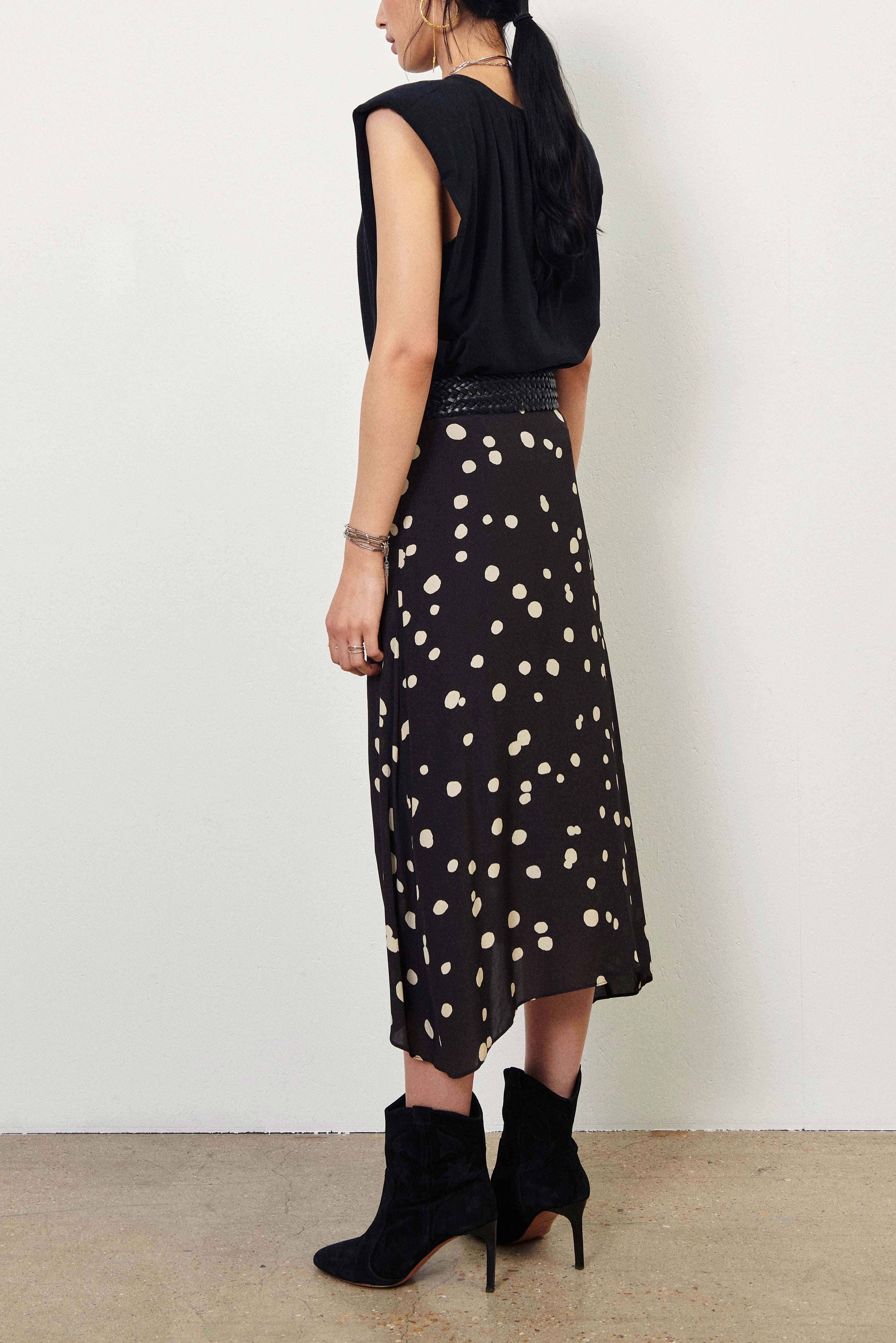 polka dot midi skirt DEBRA GREY // ba&sh CH
