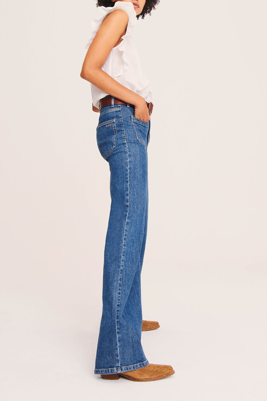ba&sh wideleg jeans DJANGO BLUE