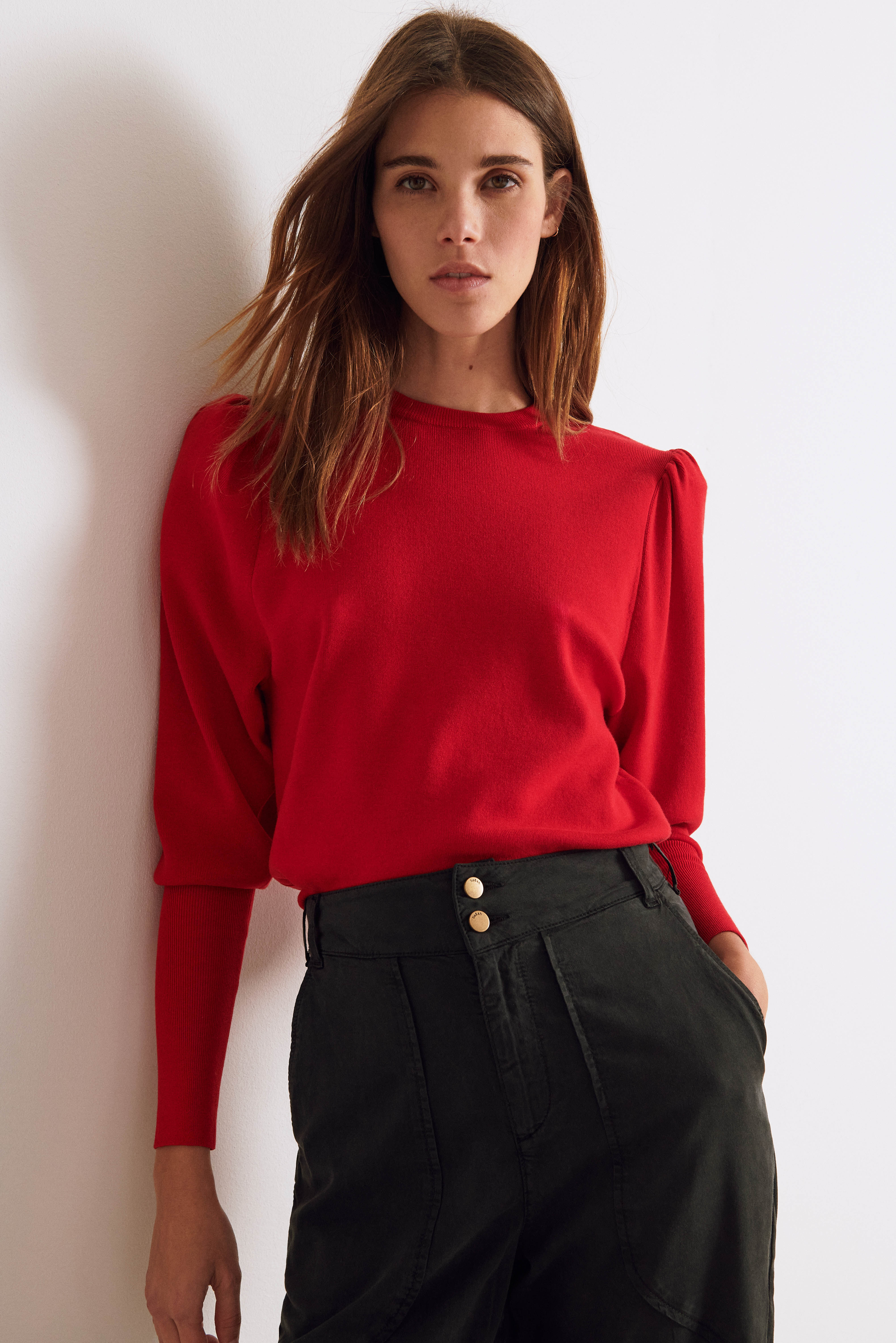 lightweight red sweater