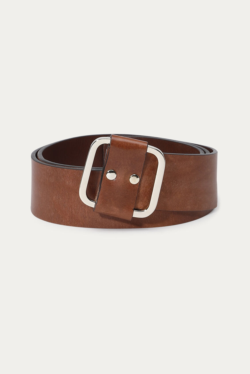 leather belt BOXANE BROWN // ba&sh UK