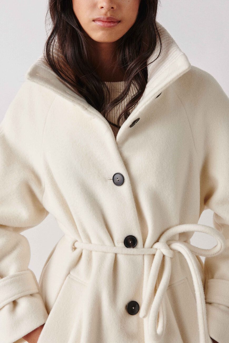 Coat Ba&sh White size 36 FR in Polyester - 32412068