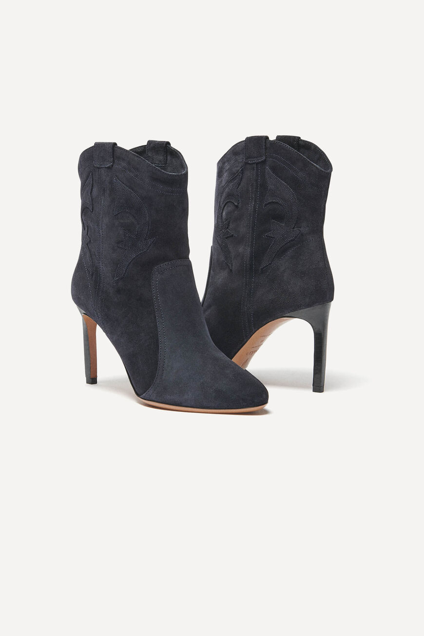 ANKLE-BOOTS CAITLIN BOOTS & BOTTINES NAVY BA&SH
