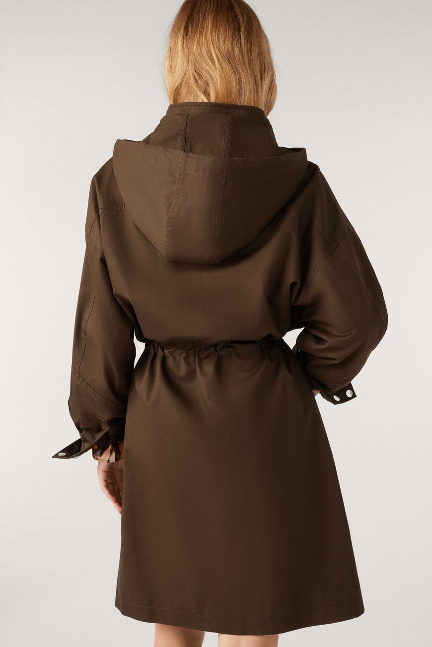 long coat TYLAN BROWN in 2023  Skirt and sneakers, Long coat