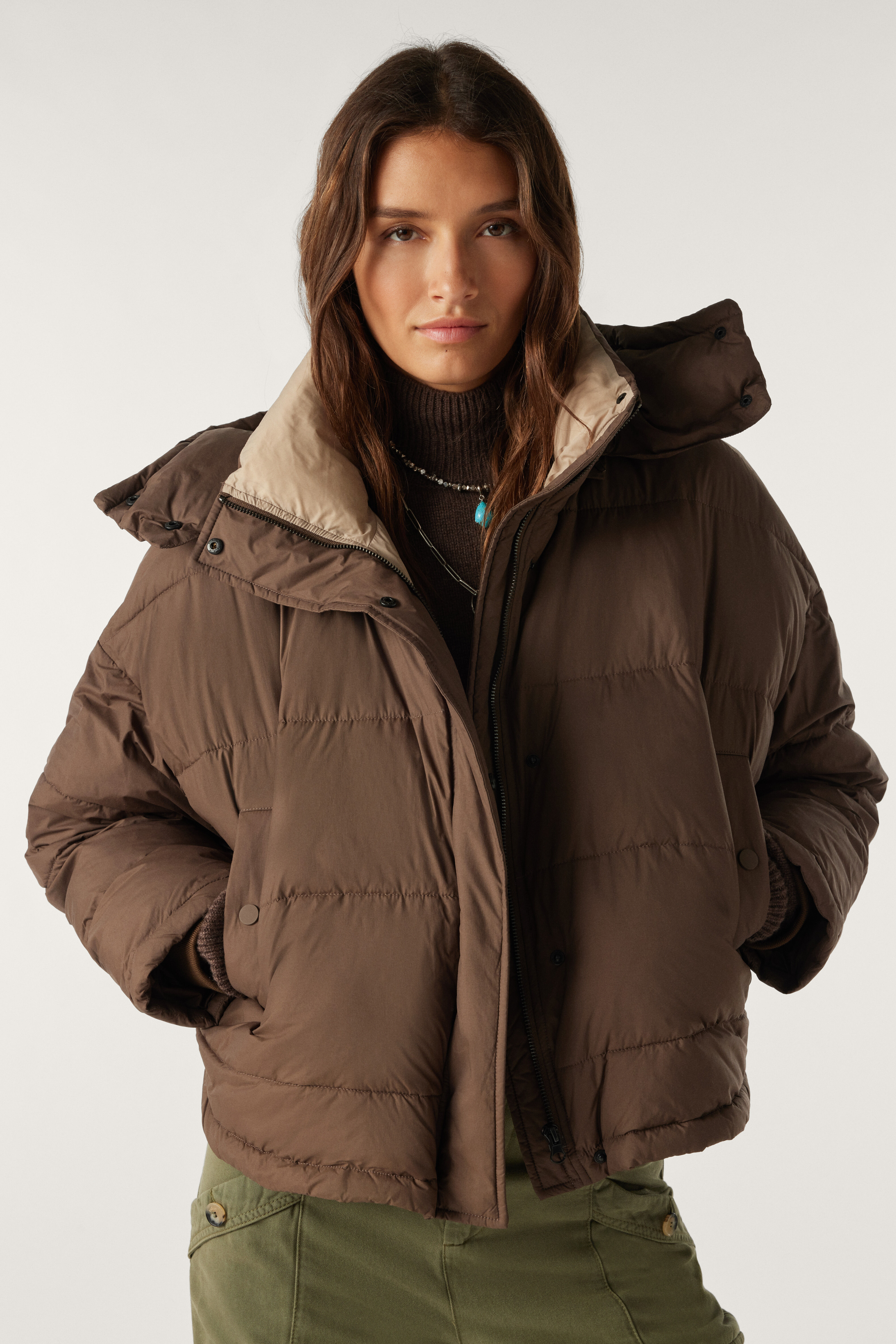 Short Down Jacket Zeo Brown // ba&sh US