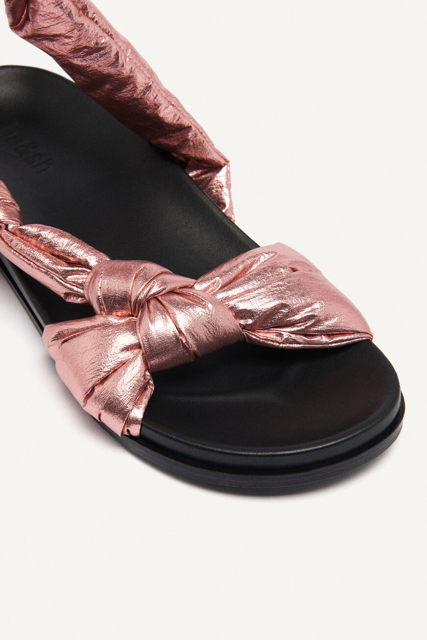 ba&sh metallic fabric sandals TCOLETTE PINK