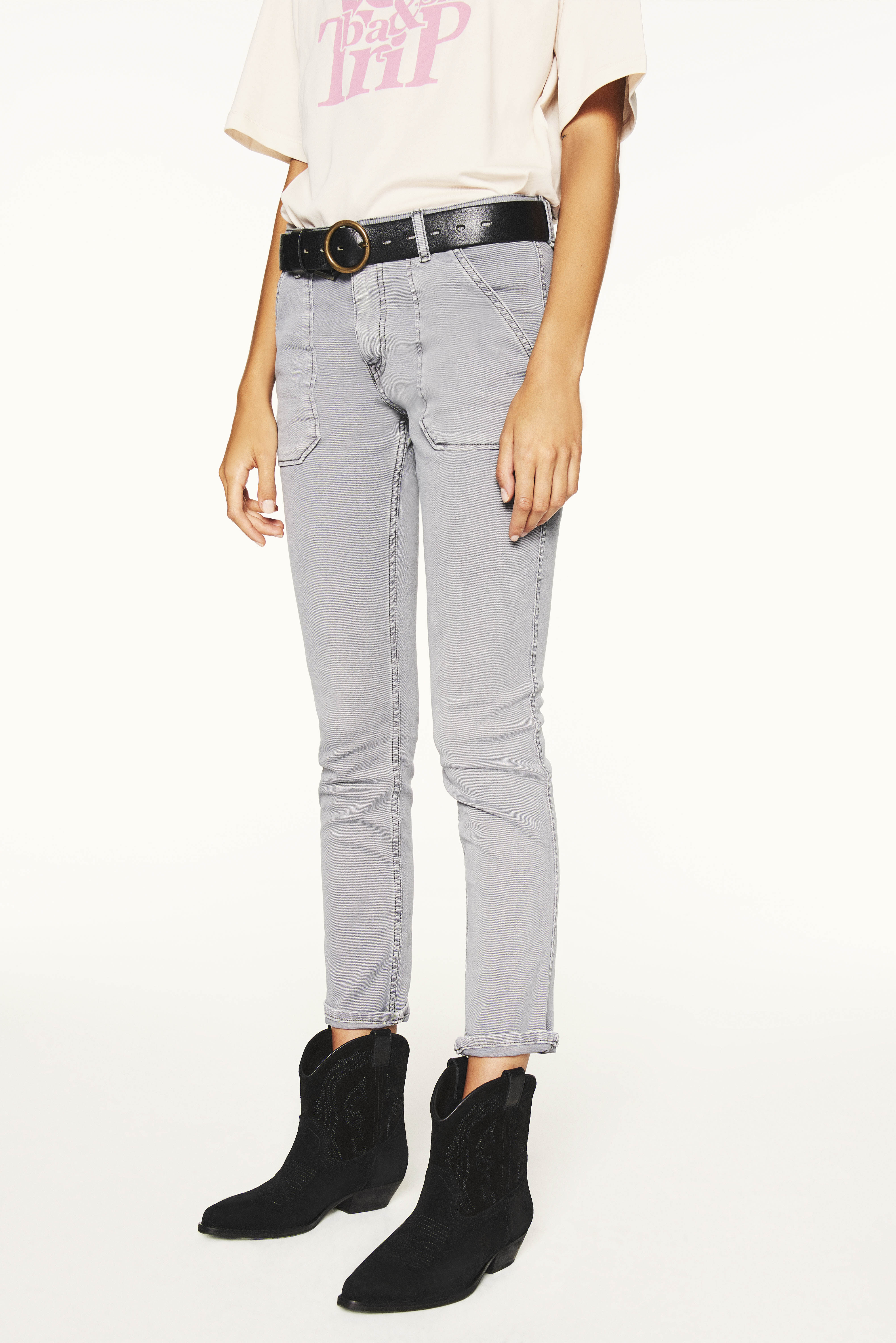 Ba\u0026sh Csally Jean slim bordeaux - Jeans Femme Monshowroom - Iziva.com