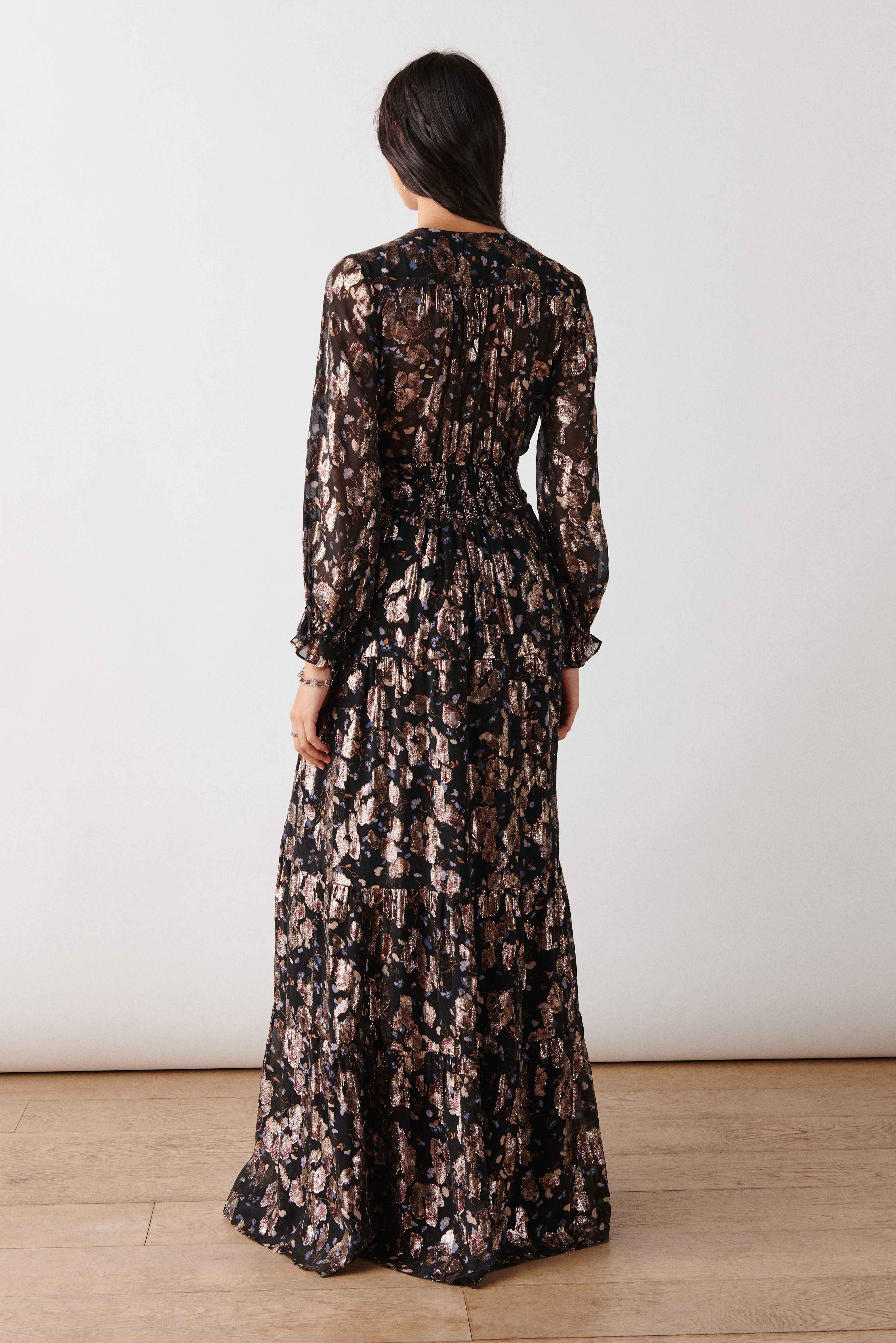 maxi wrap dress TILANE BLACK // ba&sh