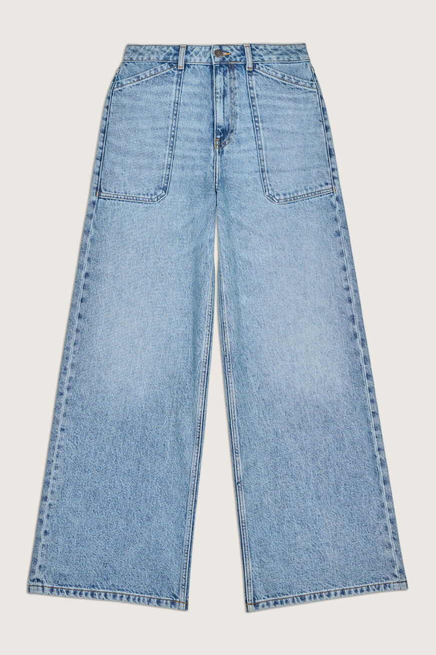 wide-leg blue jeans MELLOU BLUE // ba&sh US