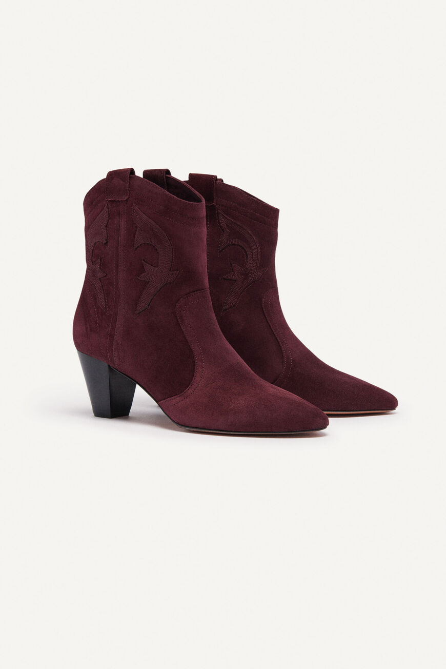 ba&sh heeled ankle boots boots GRENAT